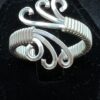 Adjustable Wave Silver Ring